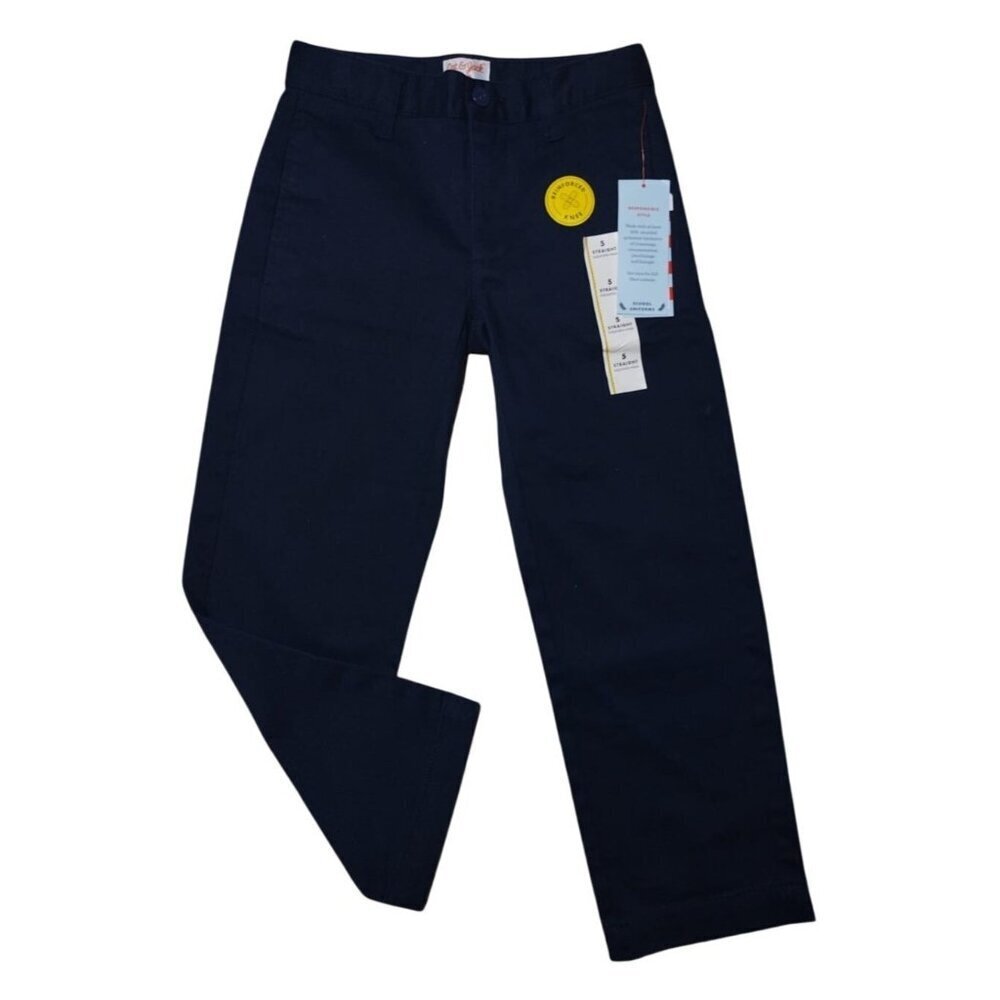 School Uniforms. Cat & Jack Boys Straight Leg Pants Size 7 Navai. NWT. - Picture 2 of 7